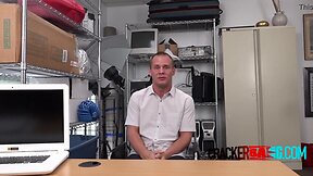 Coalblack agent smashing white butt raw in his office