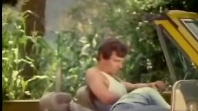 Vintage sex in parked car